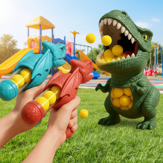 Kinder Dinosaurier Shooter Spielzeug für Aktiven Spaß und Koordination 5