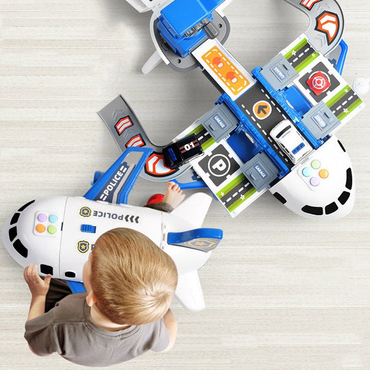 Kinder Flugzeug-Spielset 3-in-1 für Polizei, Bau und Feuerwehr 2