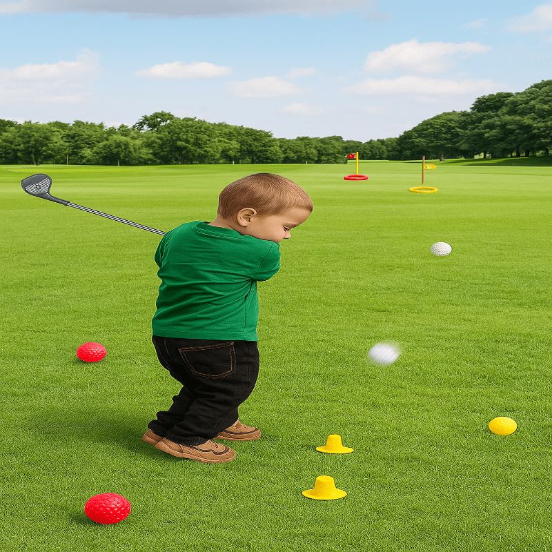 Kinder Golfset mit verstellbaren Schlägern und Zubehör 1