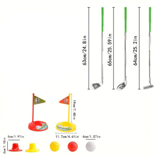 Kinder Golfset mit verstellbaren Schlägern und Zubehör 4