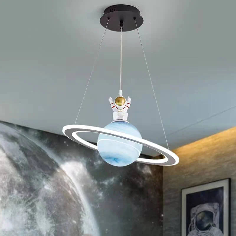 Kinder LED-Hängeleuchte mit Planetenmotiv 3