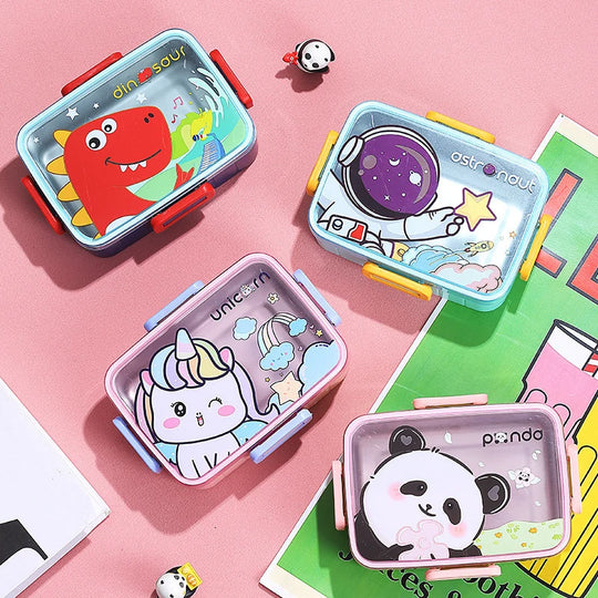 Kinder Lunchbox-Set mit spielerischen Motiven BPA-frei 0