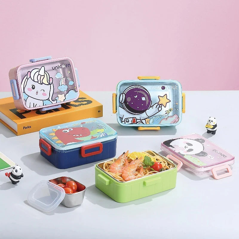 Kinder Lunchbox-Set mit spielerischen Motiven BPA-frei 1