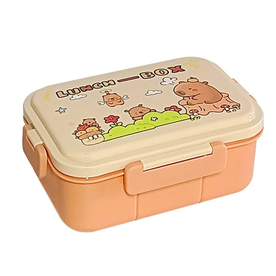 Kinder Lunchbox mit fröhlichem Motiv und praktischem Verschluss 0