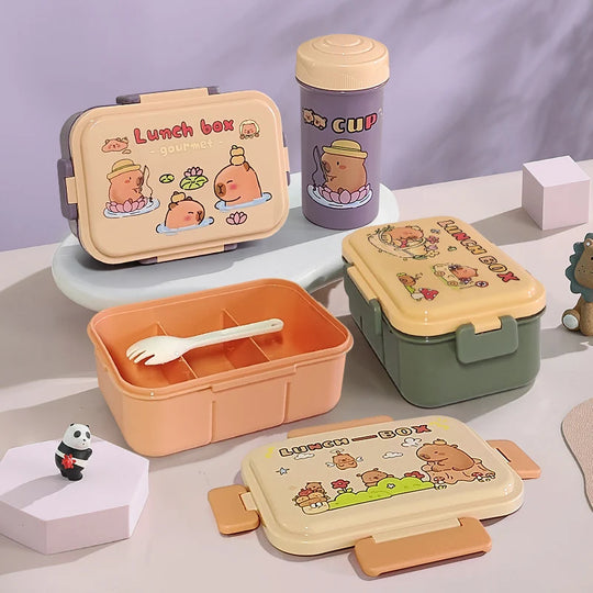 Kinder Lunchbox mit fröhlichem Motiv und praktischem Verschluss 1