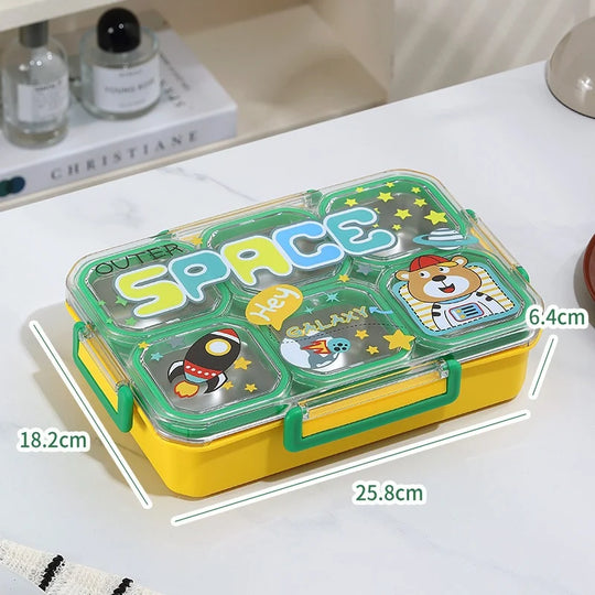 Kinder Lunchbox mit mehreren Fächern Weltraumdesign 0