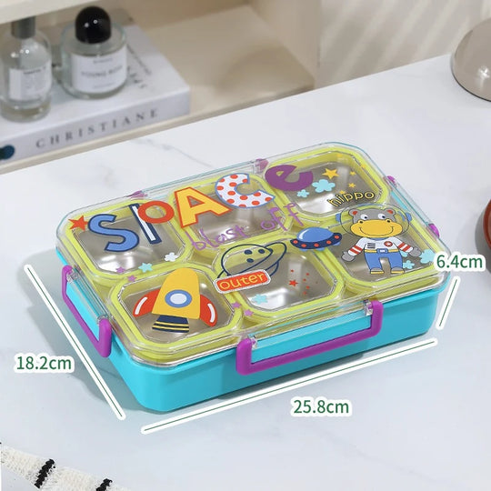 Kinder Lunchbox mit mehreren Fächern Weltraumdesign 6