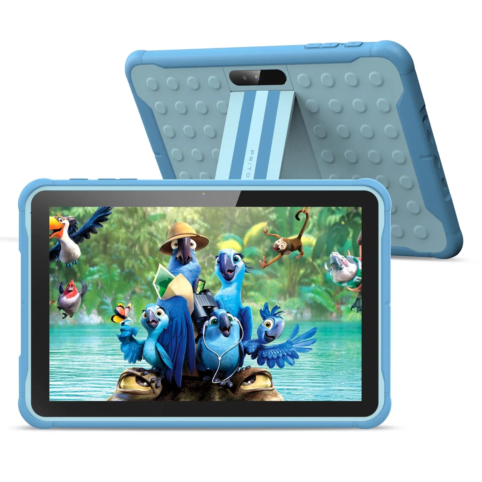 Kinder Tablet 10 Zoll Android 13 Quad-Core Prozessor 2GB RAM 64GB ROM mit Schutzhülle 0