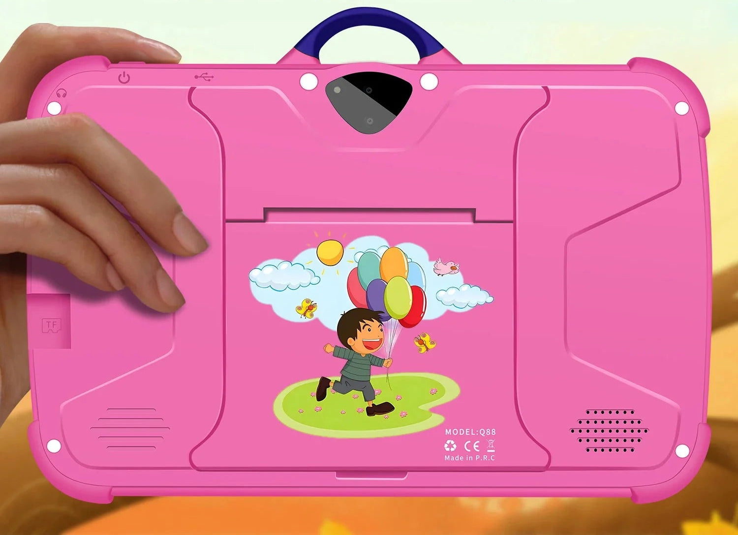 Kinder Tablet 7,0 Zoll Quad-Core 4GB RAM 64GB ROM Cartoon-Muster für Kinder 4