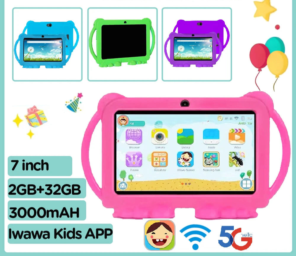 Kinder Tablet 7 Zoll Android 12 Lernspielzeug 32GB für Jungen und Mädchen 0