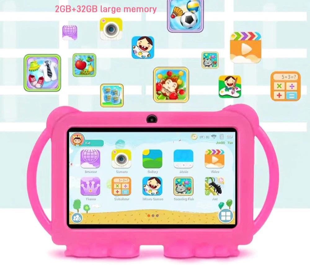 Kinder Tablet 7 Zoll Android 12 Lernspielzeug 32GB für Jungen und Mädchen 3