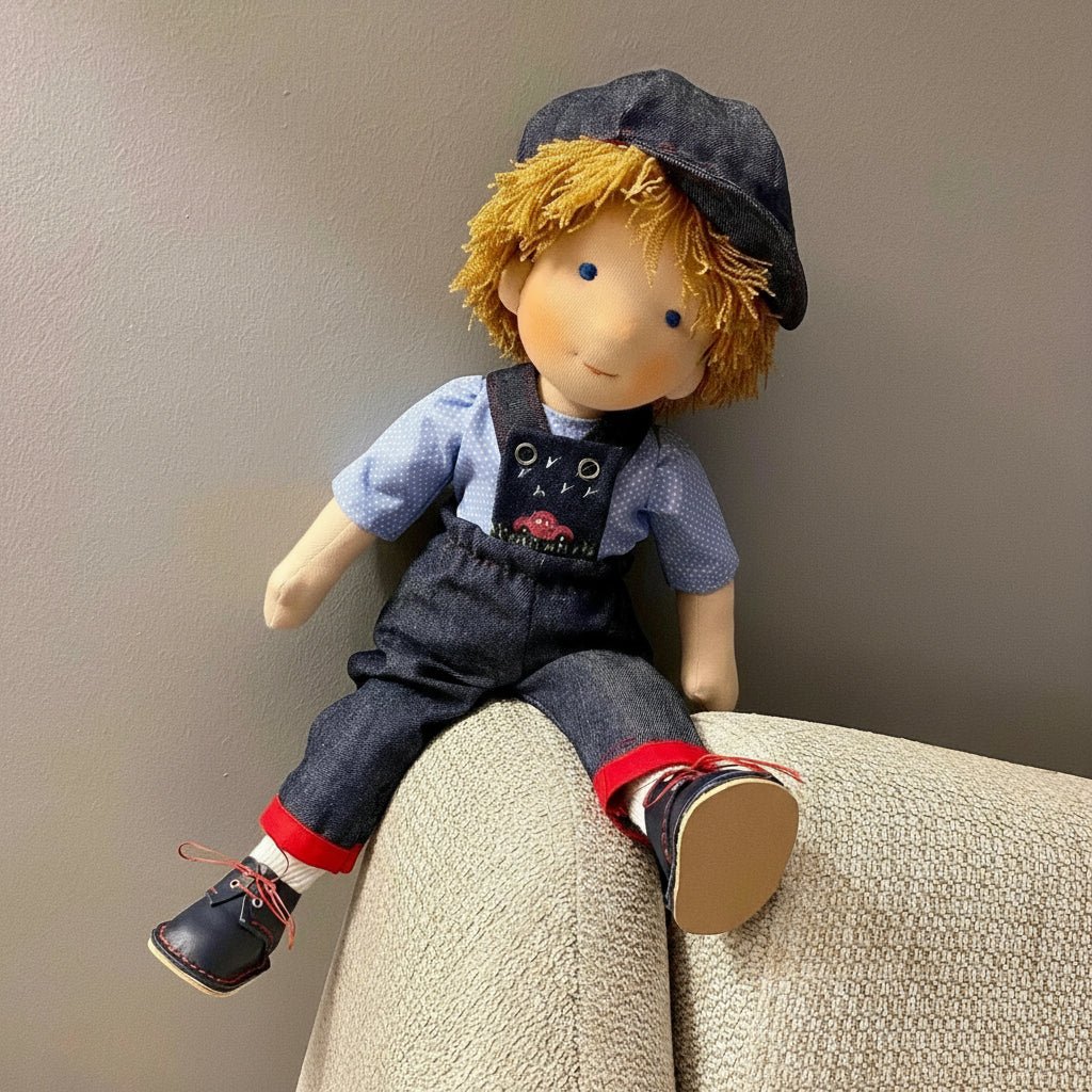 Kinder Waldorfpuppe Handgefertigt mit Weichem Körper 9