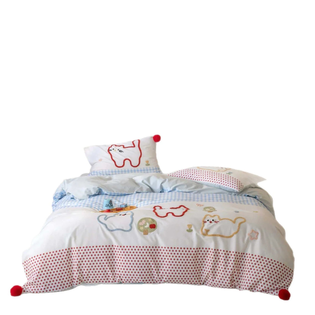 Kinder Wendebettwäsche-Set mit Elefanten- und Patchwork-Design 2