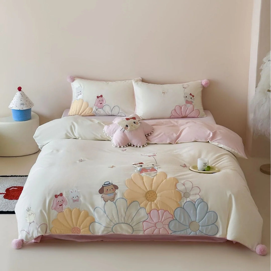 Kinder Wendebettwäsche-Set mit Elefanten- und Patchwork-Design 3