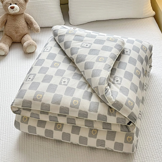 Kinderbettwäsche-Set mit Tiermotiven und gesteppter Decke 11