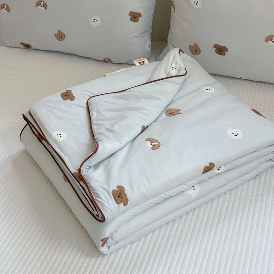 Kinderbettwäsche-Set mit Tiermotiven und gesteppter Decke 12