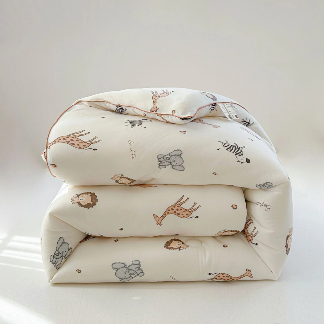 Kinderbettwäsche-Set mit Tiermotiven und gesteppter Decke 14