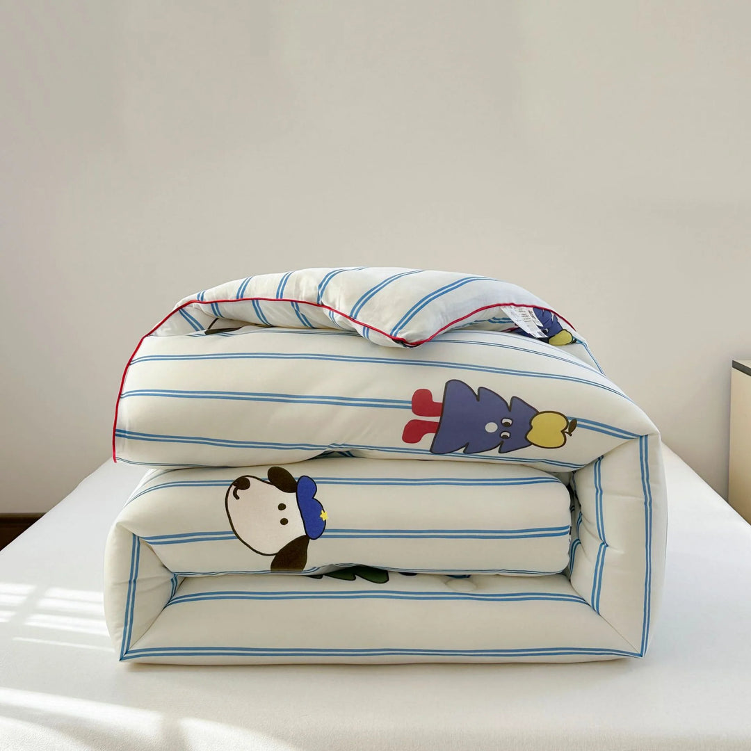 Kinderbettwäsche-Set mit Tiermotiven und gesteppter Decke 8