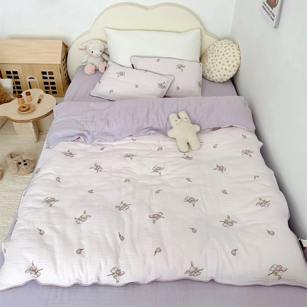Kinderbettwäsche 135x200 Bärenmotiv Set für Kinderbetten 1