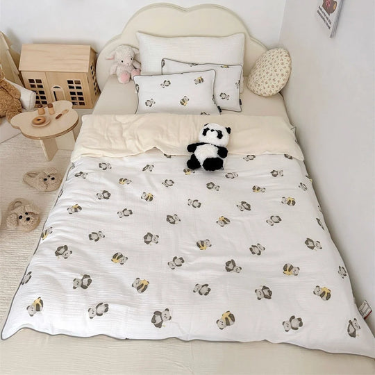 Kinderbettwäsche 135x200 Bärenmotiv Set für Kinderbetten 7