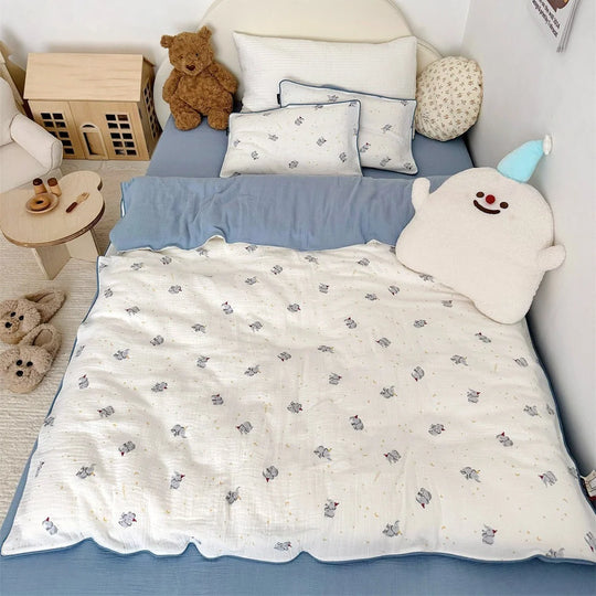 Kinderbettwäsche 135x200 Bärenmotiv Set für Kinderbetten 8