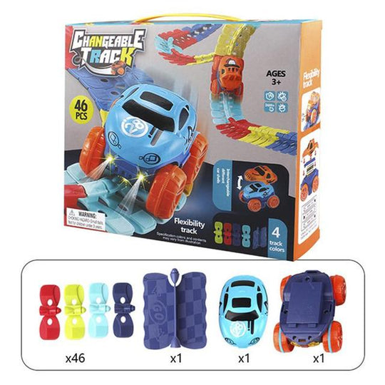 Kinderspielzeug Magnetischer Auto-Spielparcours Fördert Kreativität und Fantasie 0