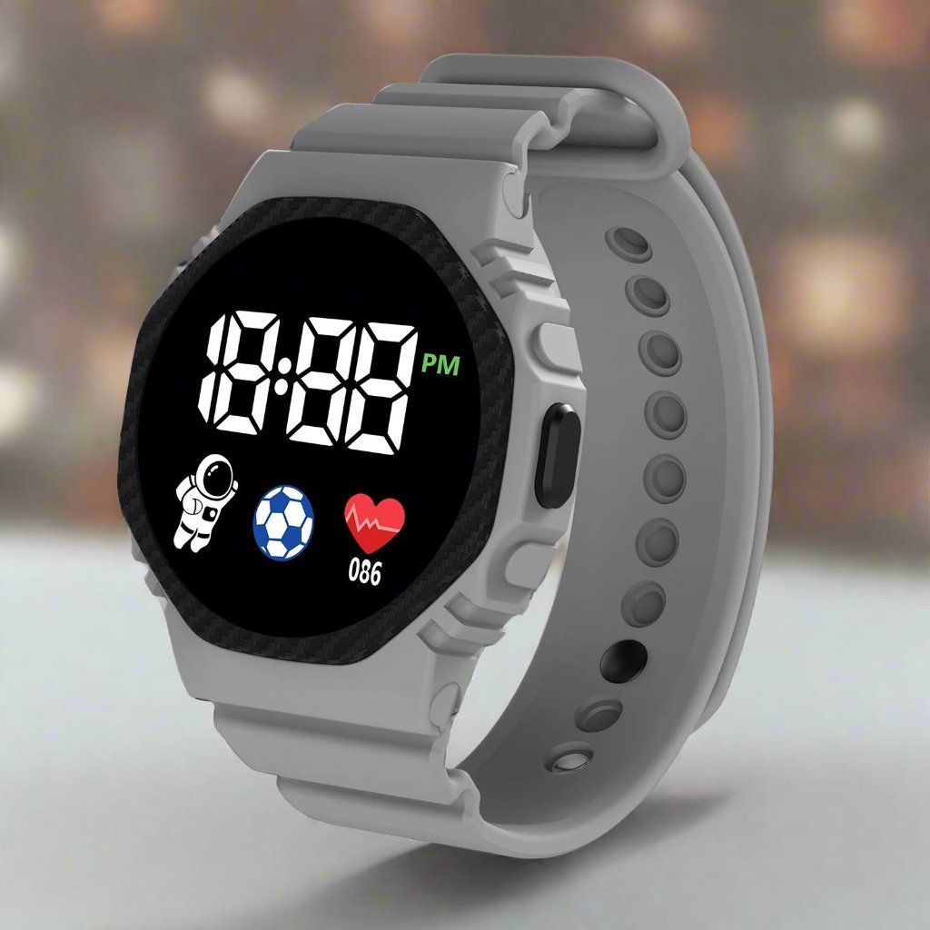 Kinderuhr Sportlich für Abenteuerlustige mit LED-Display und Wasserdichtem Design 1