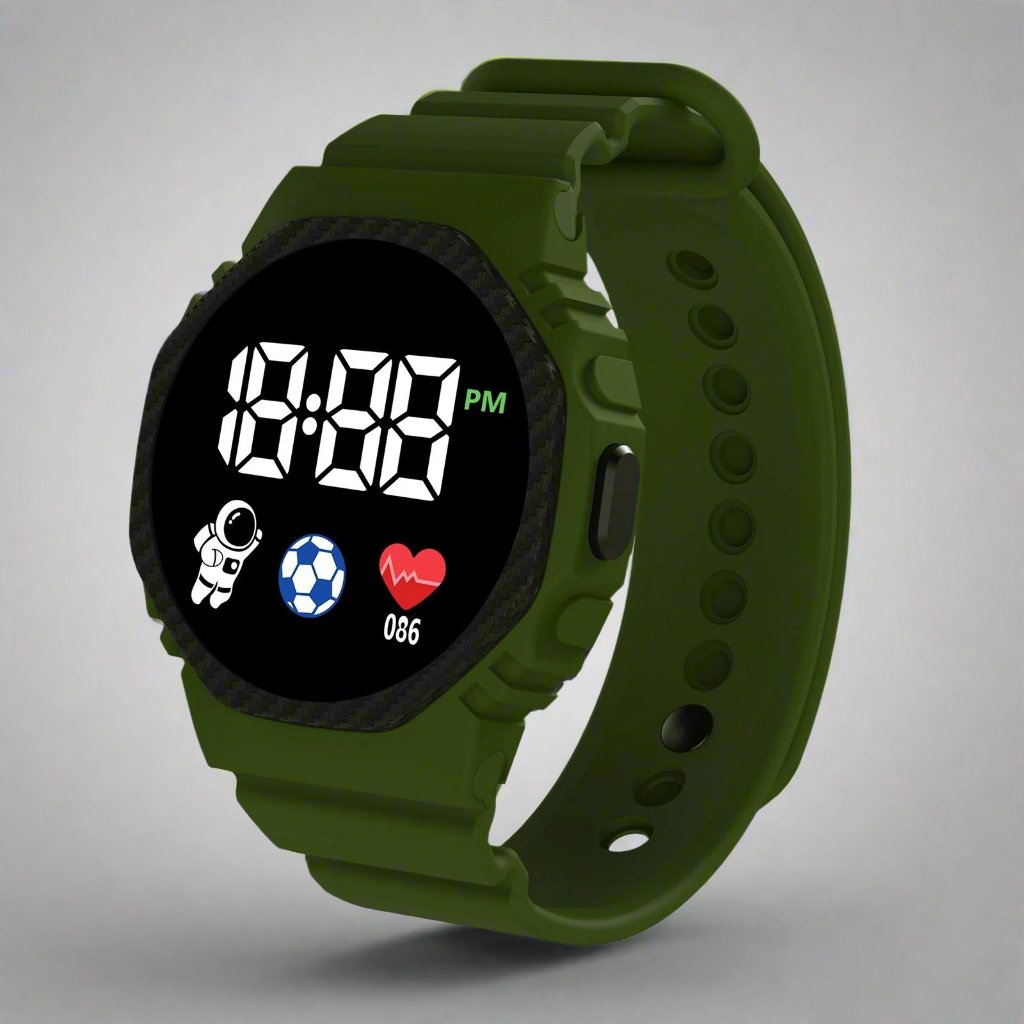 Kinderuhr Sportlich für Abenteuerlustige mit LED-Display und Wasserdichtem Design 7
