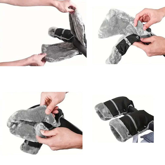 Kinderwagen Handschuhe Wasserdicht Mit Fleece Futter für Kalte Wintertage 2