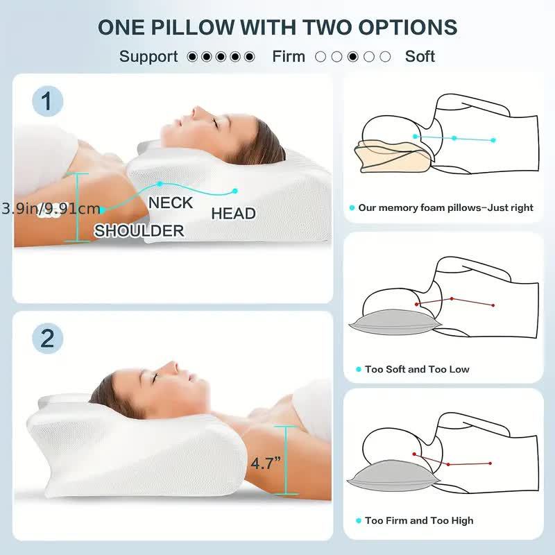Kissen für erholsamen Schlaf ergonomisch geformt 8