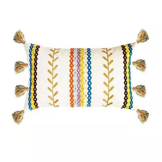 Kissenbezug 40x40 Boho-Stil mit Fransen für Wohn- und Schlafzimmer 9