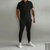 Variant image for Herren Jogginganzug Set Slim Fit Poloshirt Atmungsaktive Baumwollmischung-22