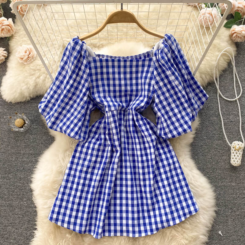 Kleid Mit Quadratischem Kragen Für Frauen