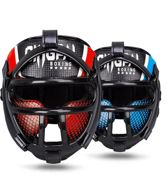 Kopfschutz für Kampfsport mit Gesichtsmaske, Verstellbar, Voller Schutz, Für Kinder und Erwachsene 2