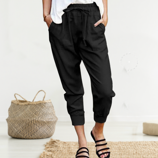Variant image for Damen Stoffhose Lässig Atmungsaktiv Leinen für Stilvolle Anlässe-15