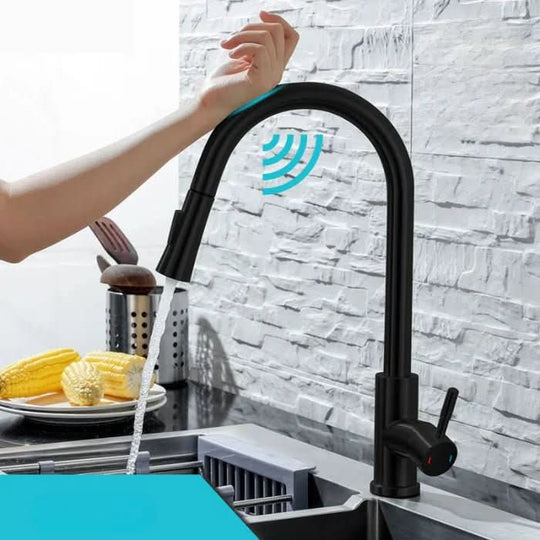 Küchenarmatur mit Sensor und Ausziehbarem Auslauf für Moderne Küchen 0