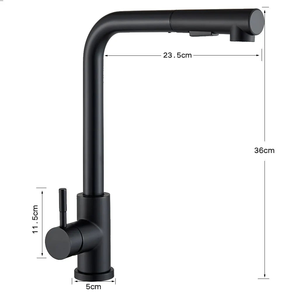 Küchenarmatur mit ausziehbarem Kopf und 2 Wassermodi 5