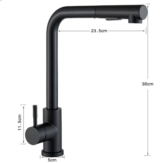 Küchenarmatur mit ausziehbarem Kopf und 2 Wassermodi 5