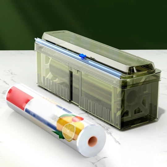 Küchenhelfer EasyWrap Transparent Verpackungsgerät mit Präzisem Schneidmechanismus 0