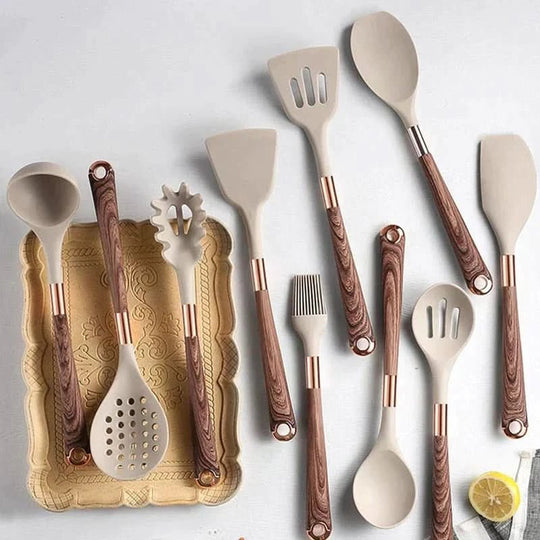 Küchenhelfer Set 10-teilig mit Pfannenwender, Schöpflöffel und mehr – Praktische Küchenutensilien für moderne Köche 1