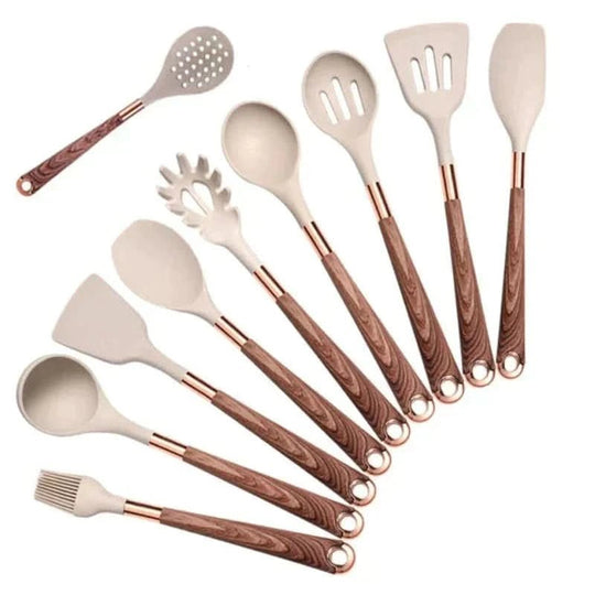 Küchenhelfer Set 10-teilig mit Pfannenwender, Schöpflöffel und mehr – Praktische Küchenutensilien für moderne Köche 5