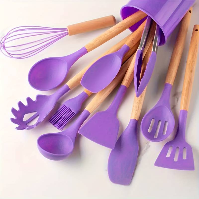 Küchenhelfer Set 12-teilig für Kochliebhaber mit Hitzebeständigen Utensilien 17