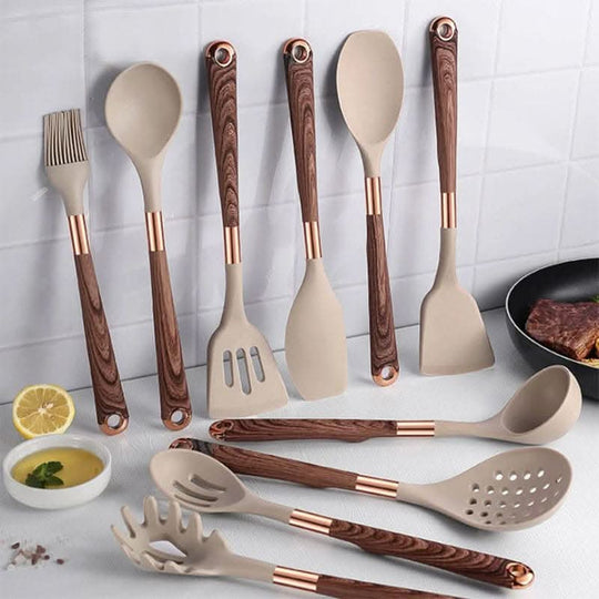 Küchenhelfer Set Mit Ergonomischen Holzgriffen Für Stilvolles Kochen 0