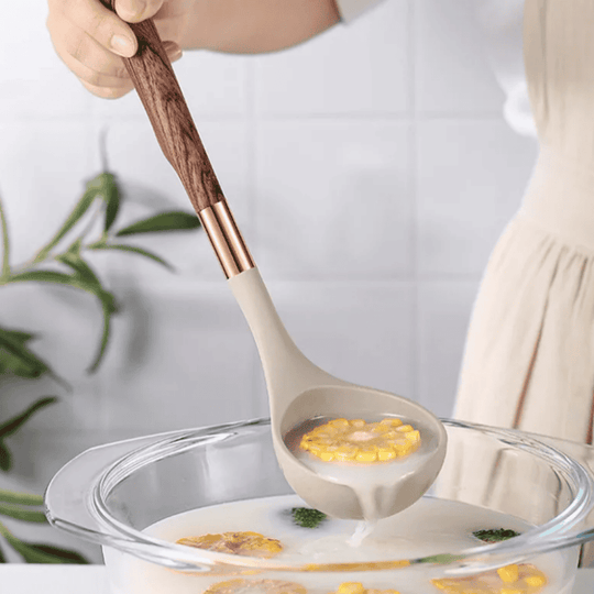 Küchenhelfer Set Mit Ergonomischen Holzgriffen Für Stilvolles Kochen 3