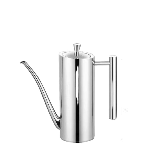 Küchenölkanne aus Edelstahl mit Auslaufschutz und ergonomischem Griff 500/700 ml 6