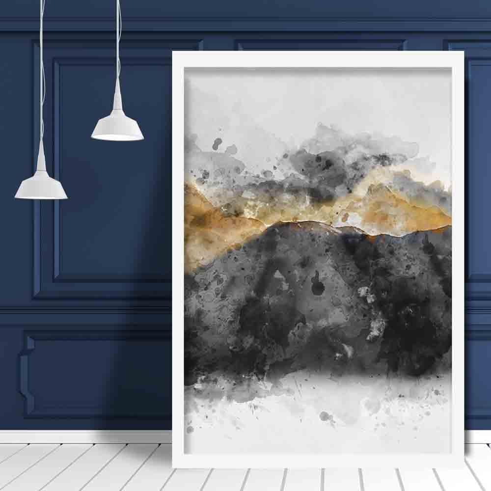 Kunstdruck Aquarell Berge Nr. 3 – Abstraktes Kunstwerk für Ihre Inneneinrichtung 1