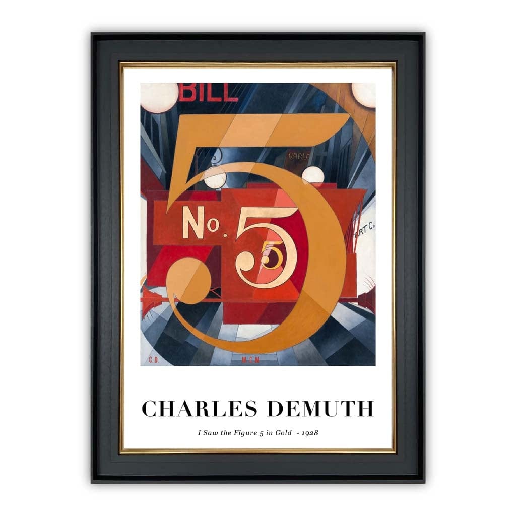Kunstdruck Zahl 5 von Charles Demuth – Digitaler Kunstdruck für stilvolle Heimdekoration 0