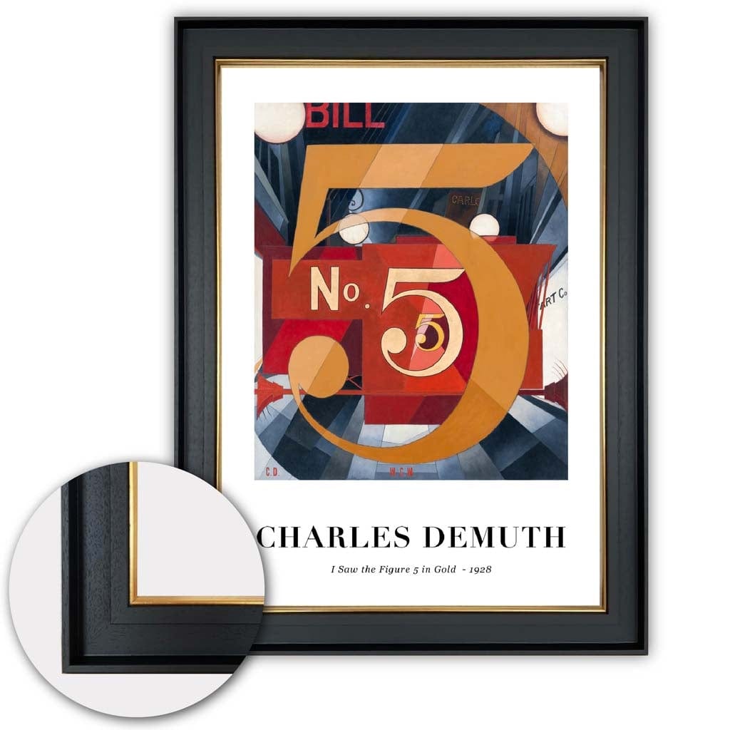 Kunstdruck Zahl 5 von Charles Demuth – Digitaler Kunstdruck für stilvolle Heimdekoration 3