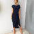 Kurzärmeliges Maxikleid Mit Rundhalsausschnitt