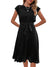 Kurzärmeliges Plissee-Minikleid für Damen 0